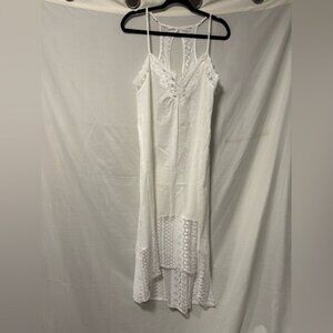 In Bloom by Jonquil White Cotton Lace Slip Dress Medium